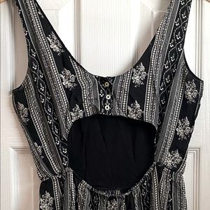 Black and White Long Romper